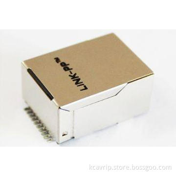 Custom Port Low Profile SMT RJ45 Connector , HUB / PC Card